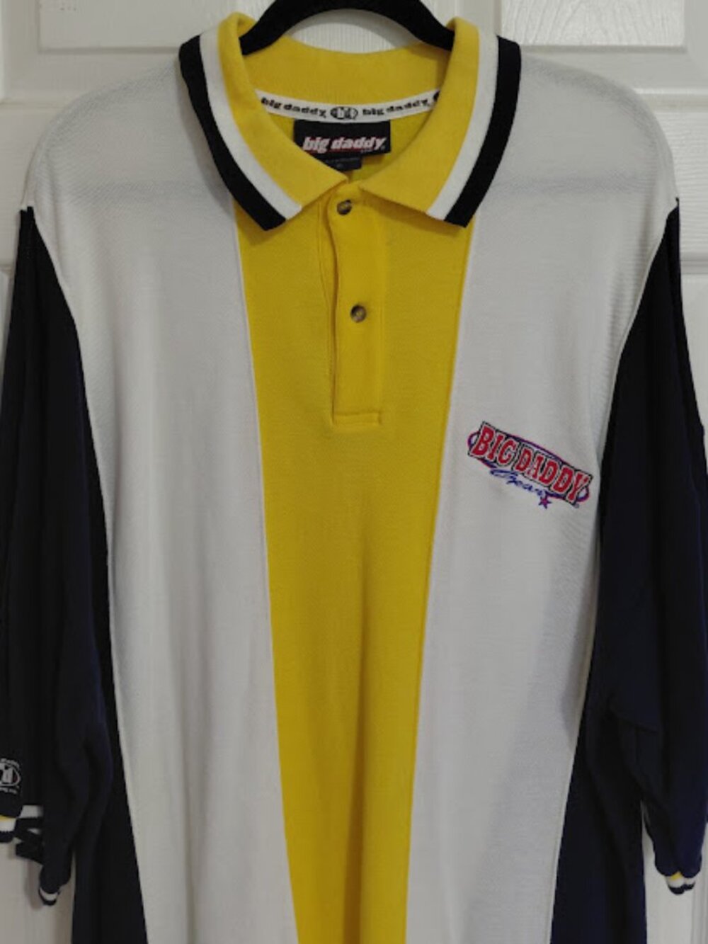 Vintage 90s Y2K Big Daddy Gear Streetwear Color Block 100% Cotton Polo Shirt 3X